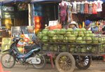 image of water melons on a trailer